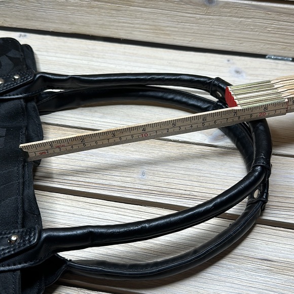 COACH modern C logo Shoulder Satchel Bag in Black - Picture 3 of 13